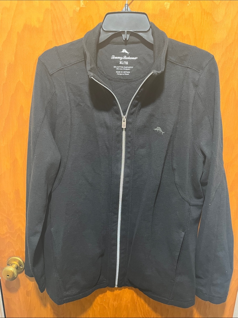 Tommy Bahama Black Zip-Up Jacket